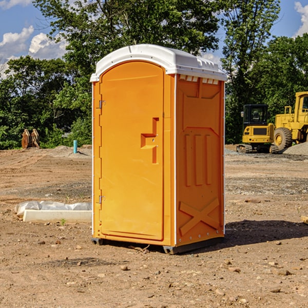 how often are the porta potties cleaned and serviced during a rental period in Hudson Maine